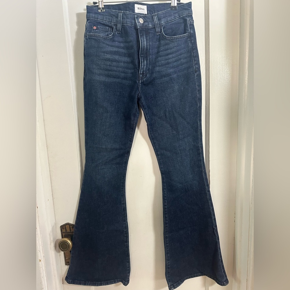 Hudson Jeans Blue Flare Wide Leg Denim